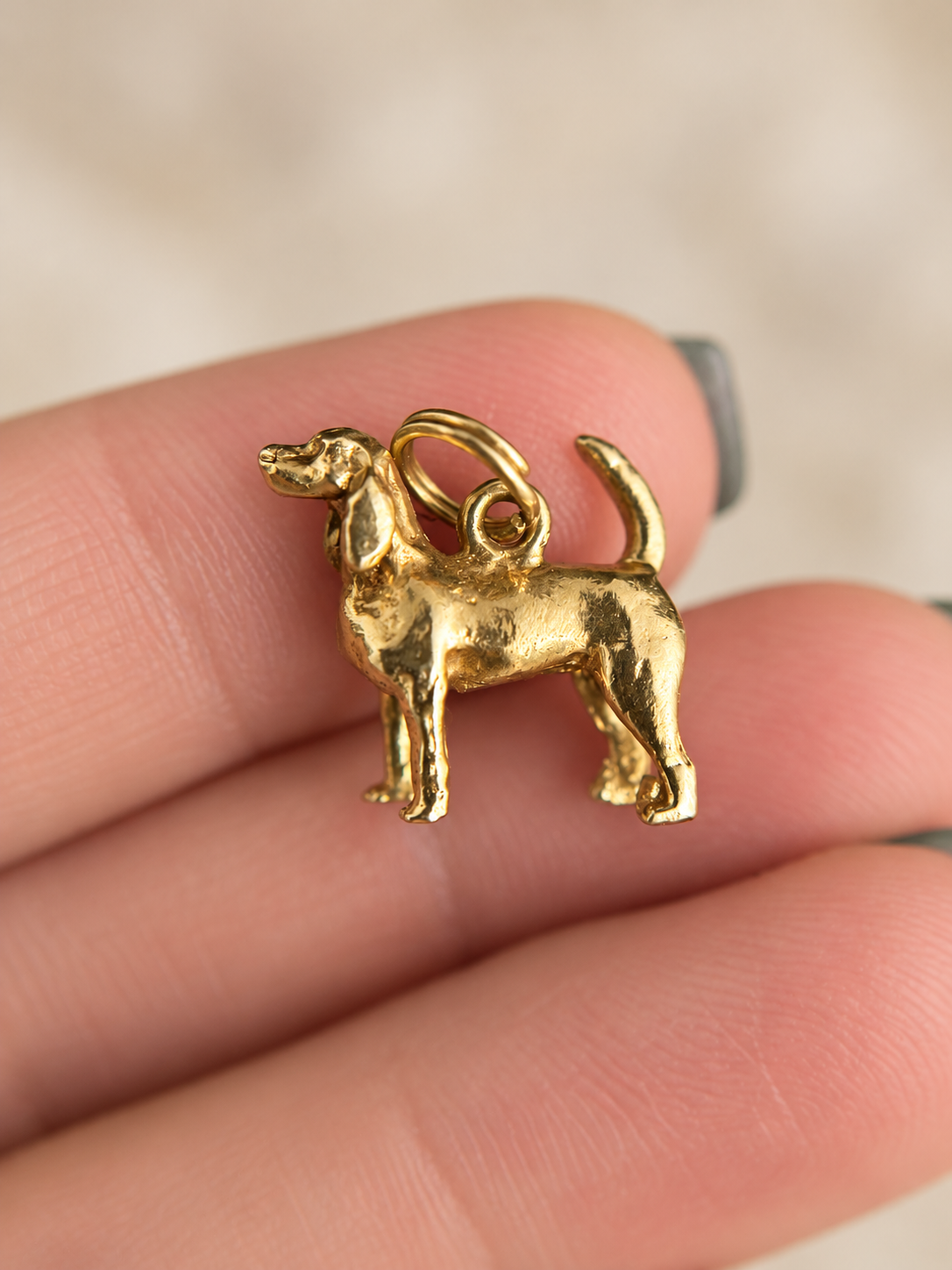 Vintage 14k Dog Charm