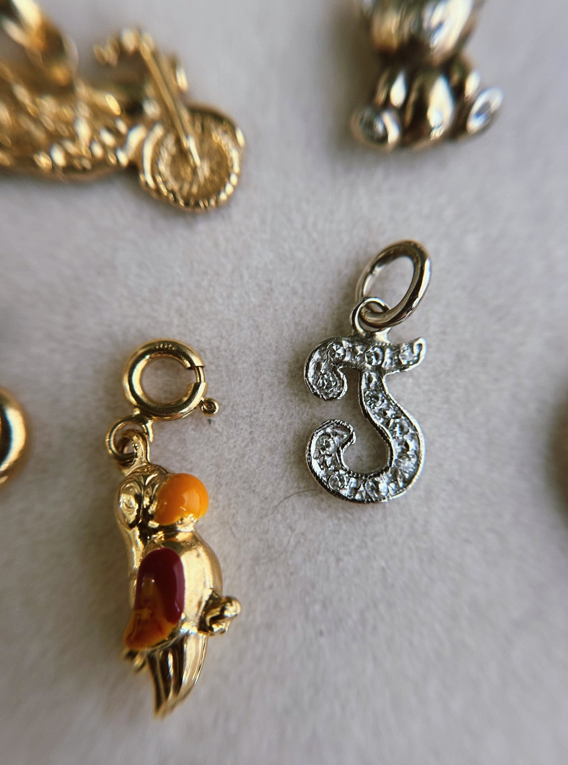 14k Diamond ‘J’ Pendant