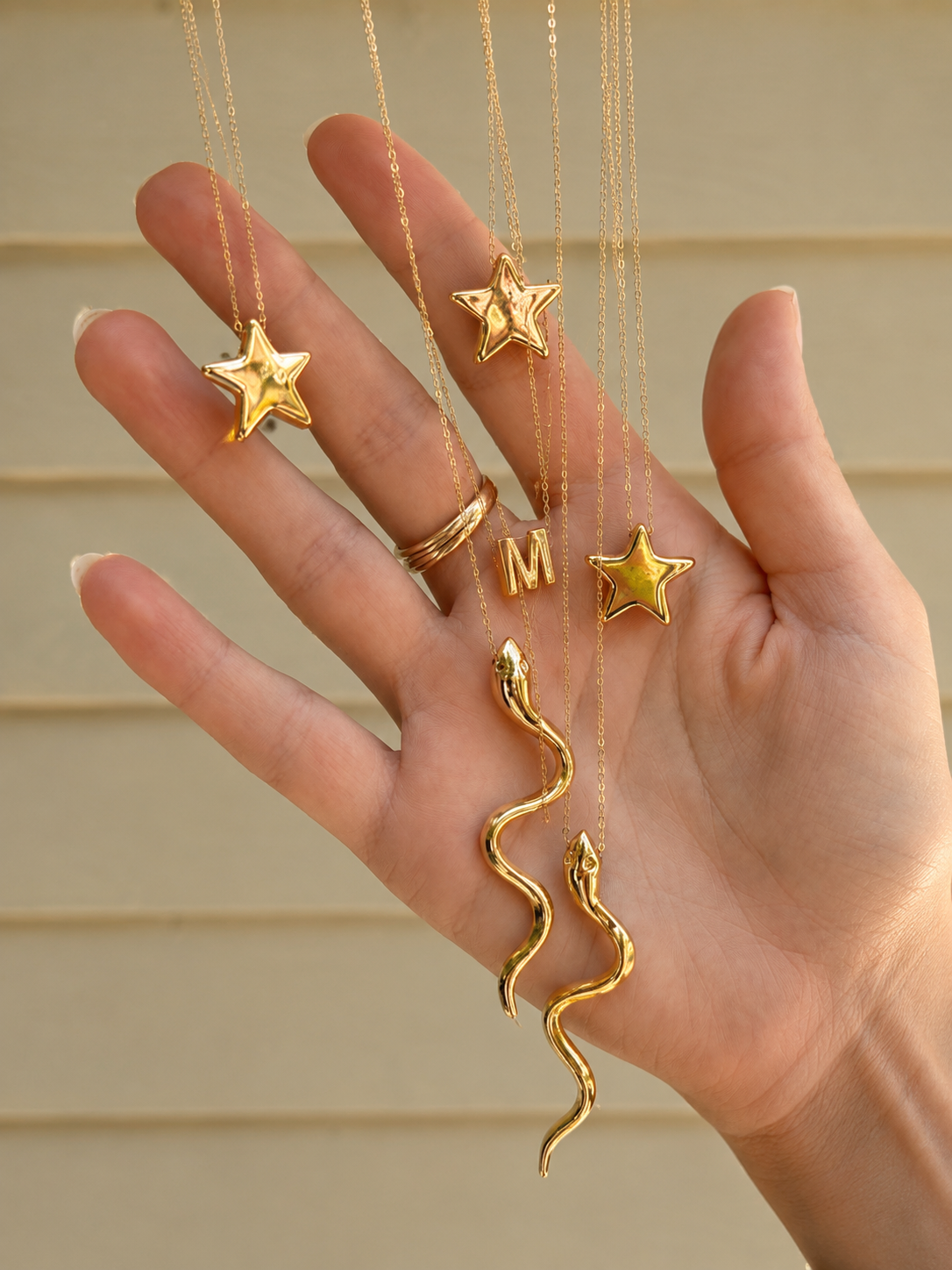 14k Snake Necklace 16-18”
