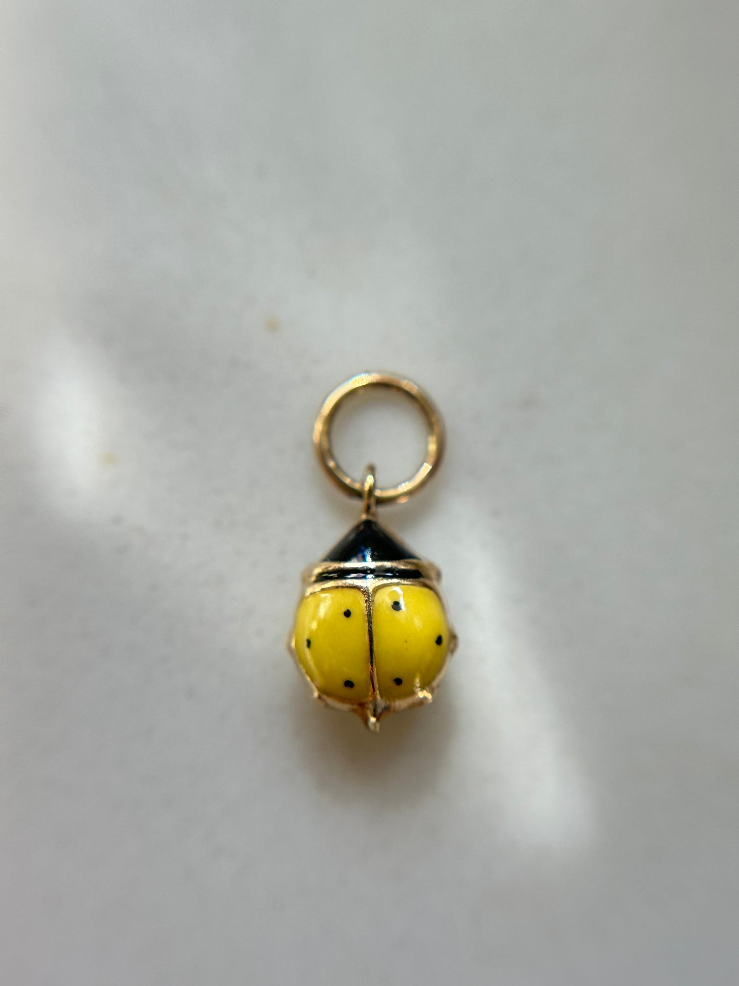 Vintage 14k Ladybug Pendant - Yellow