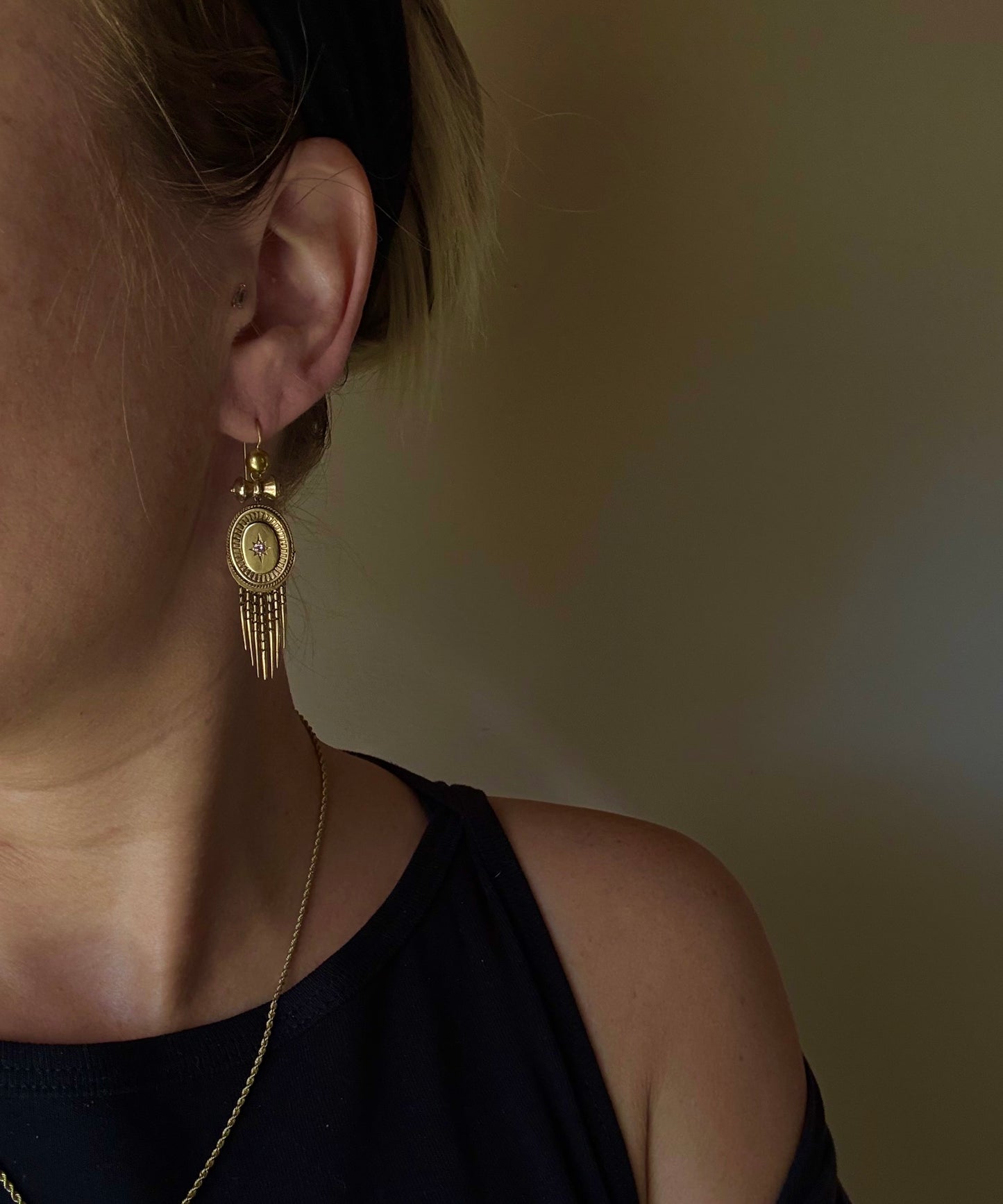 Victorian Tassel Drop Diamond Earrings