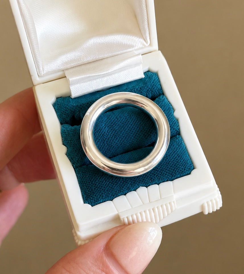 Sterling Silver Donut Ring