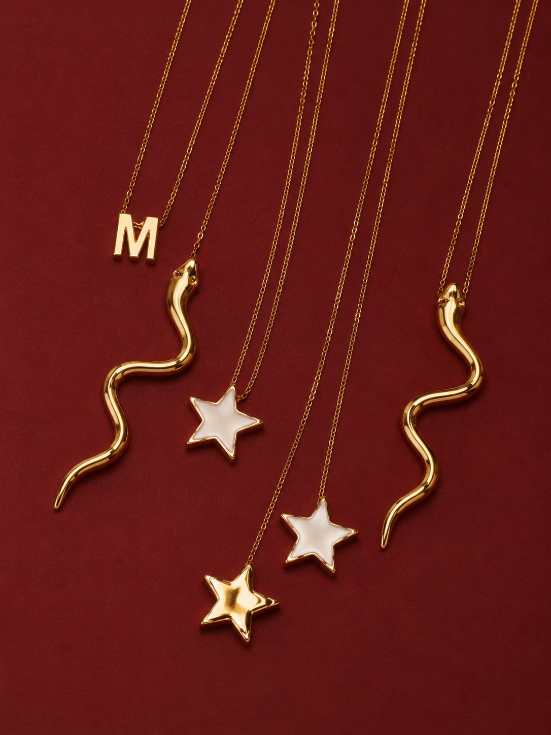 14k Snake Necklace 16-18”