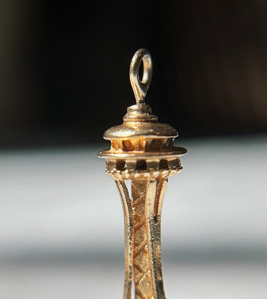 Vintage 14k Articulating Space Needle Pendant