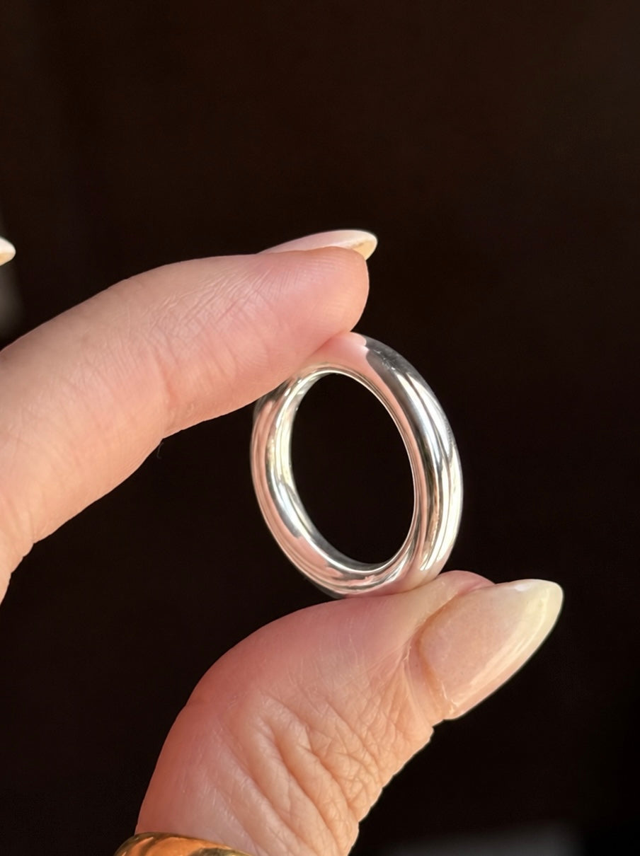 Sterling Silver Donut Ring