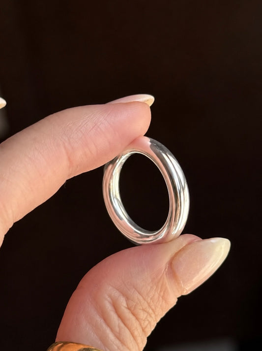Sterling Silver Donut Ring