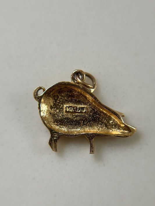 Vintage 14k Pig Pendant