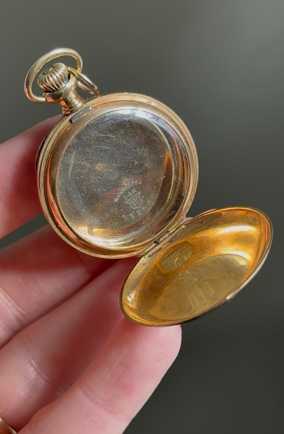 Antique 14k Star Set Diamond Locket