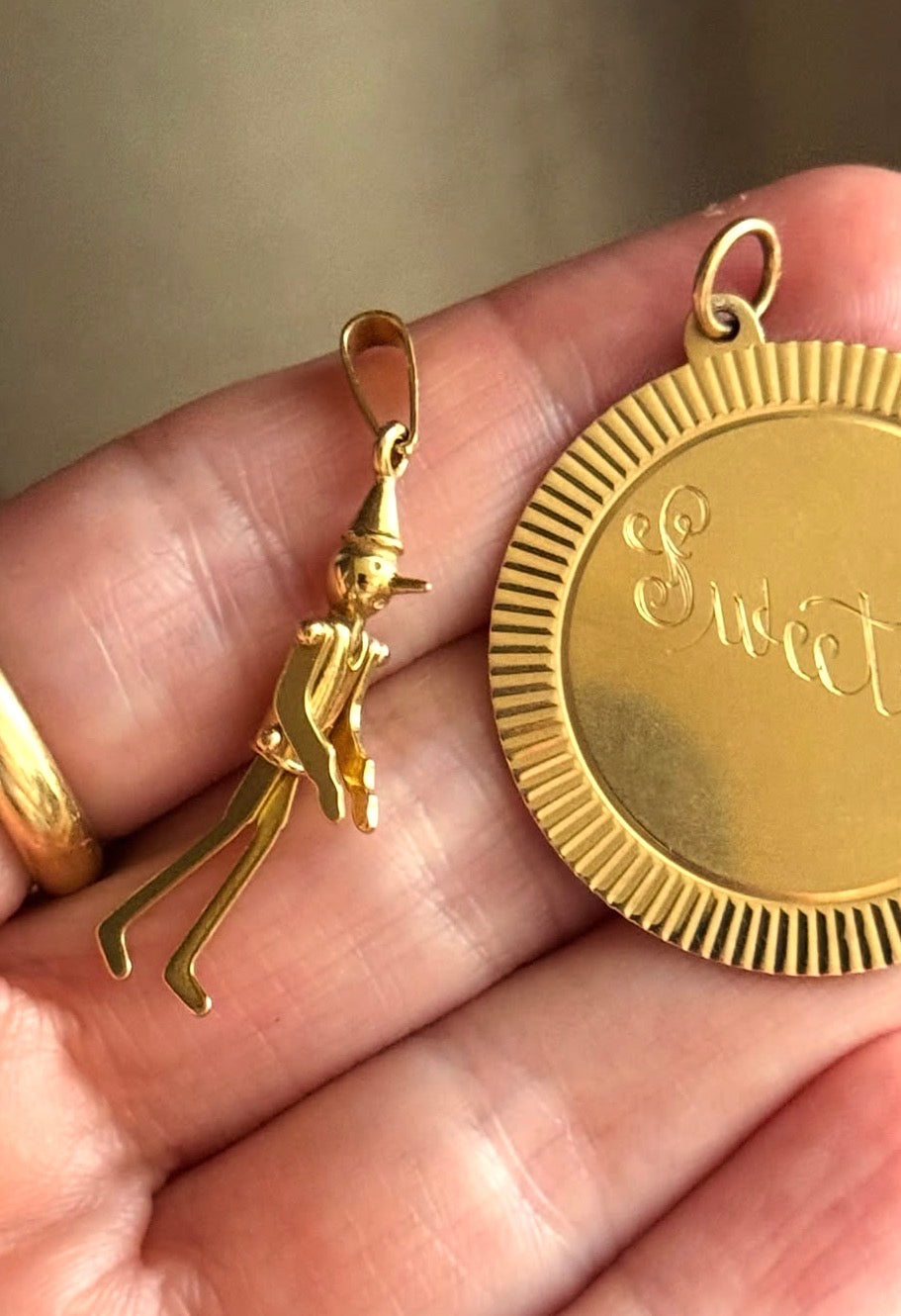 18k Pinocchio / Tin Man Pendant