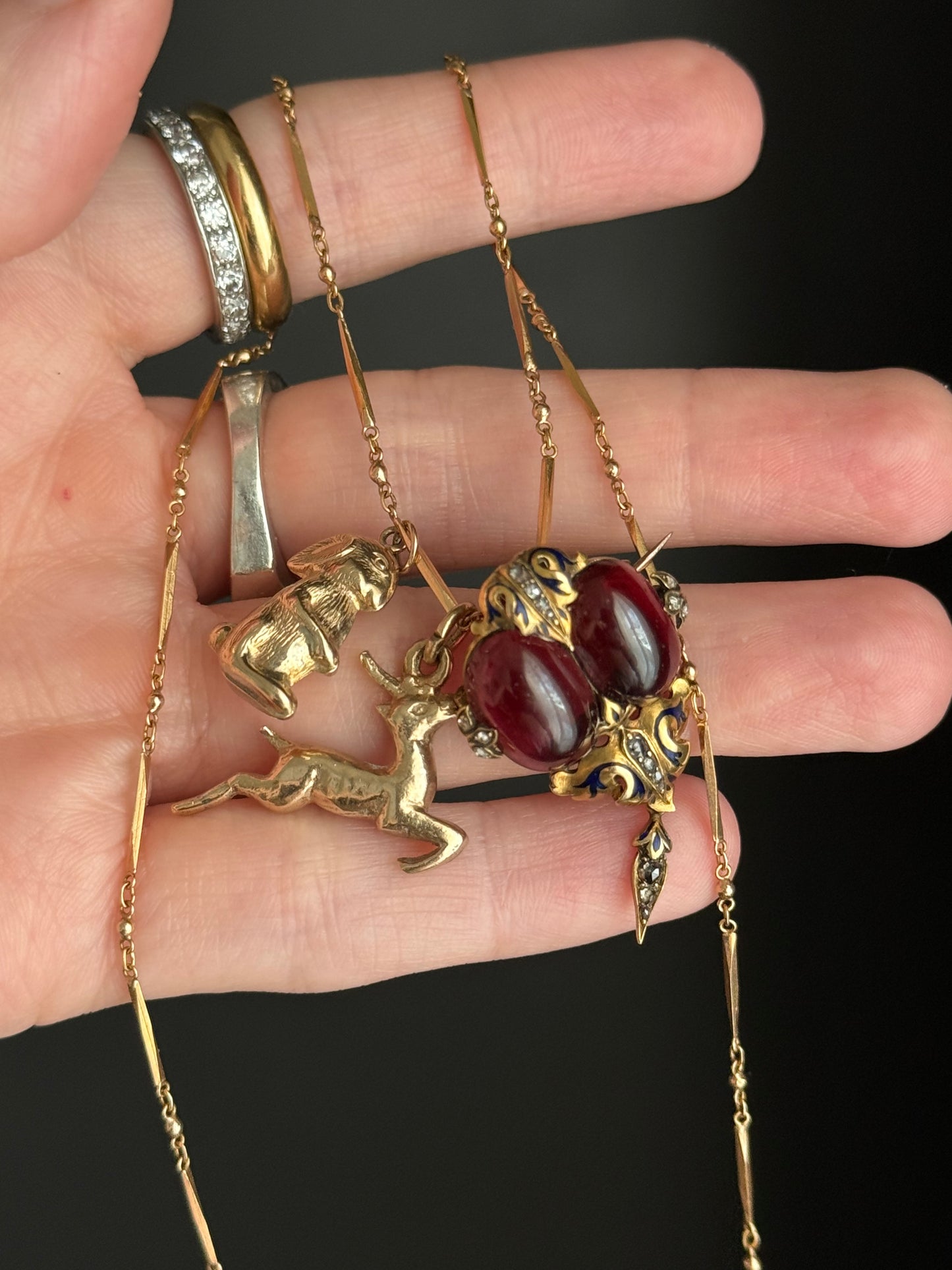 Vintage 10k Solid Deer Charm