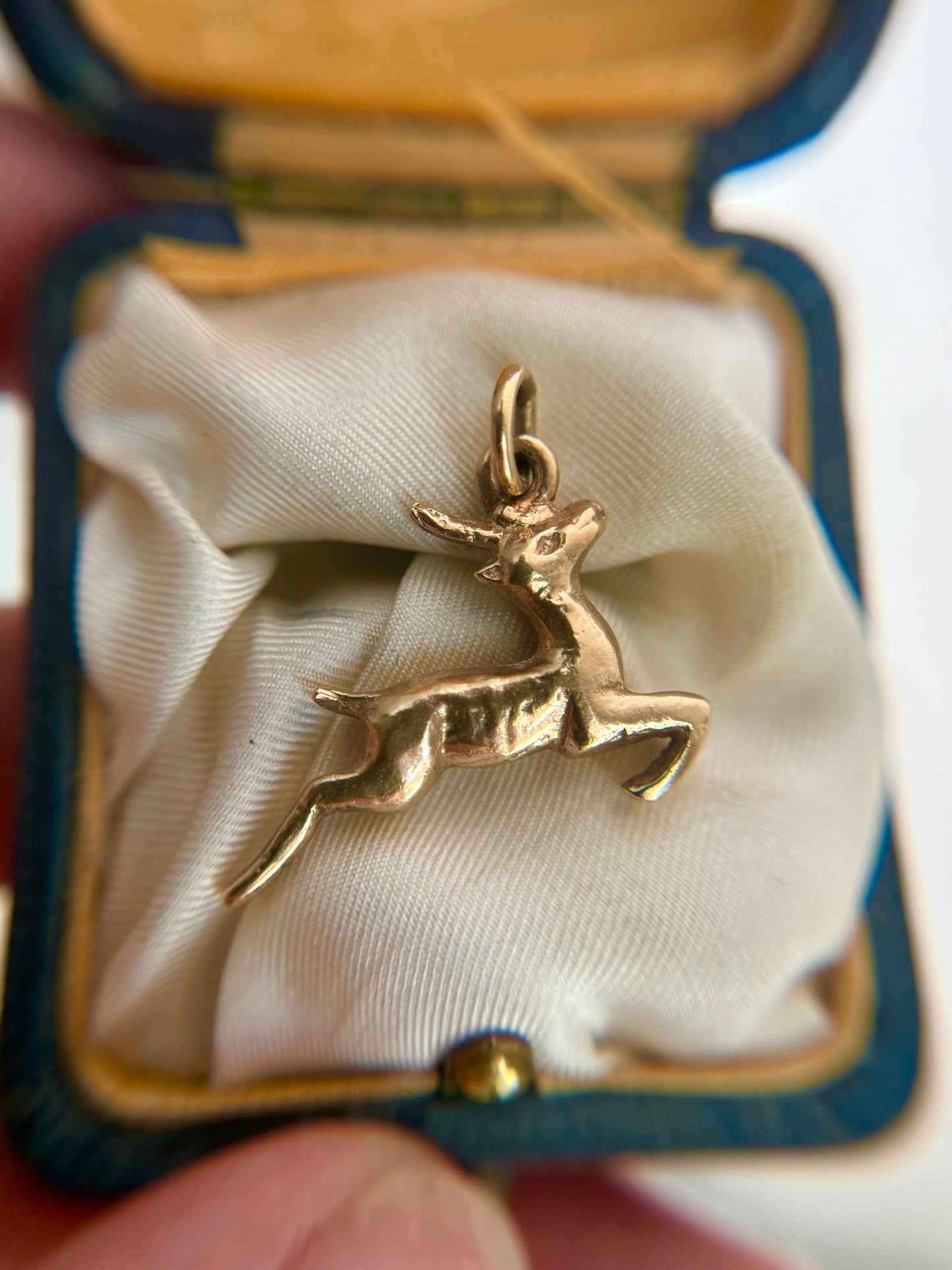 Vintage 10k Solid Deer Charm