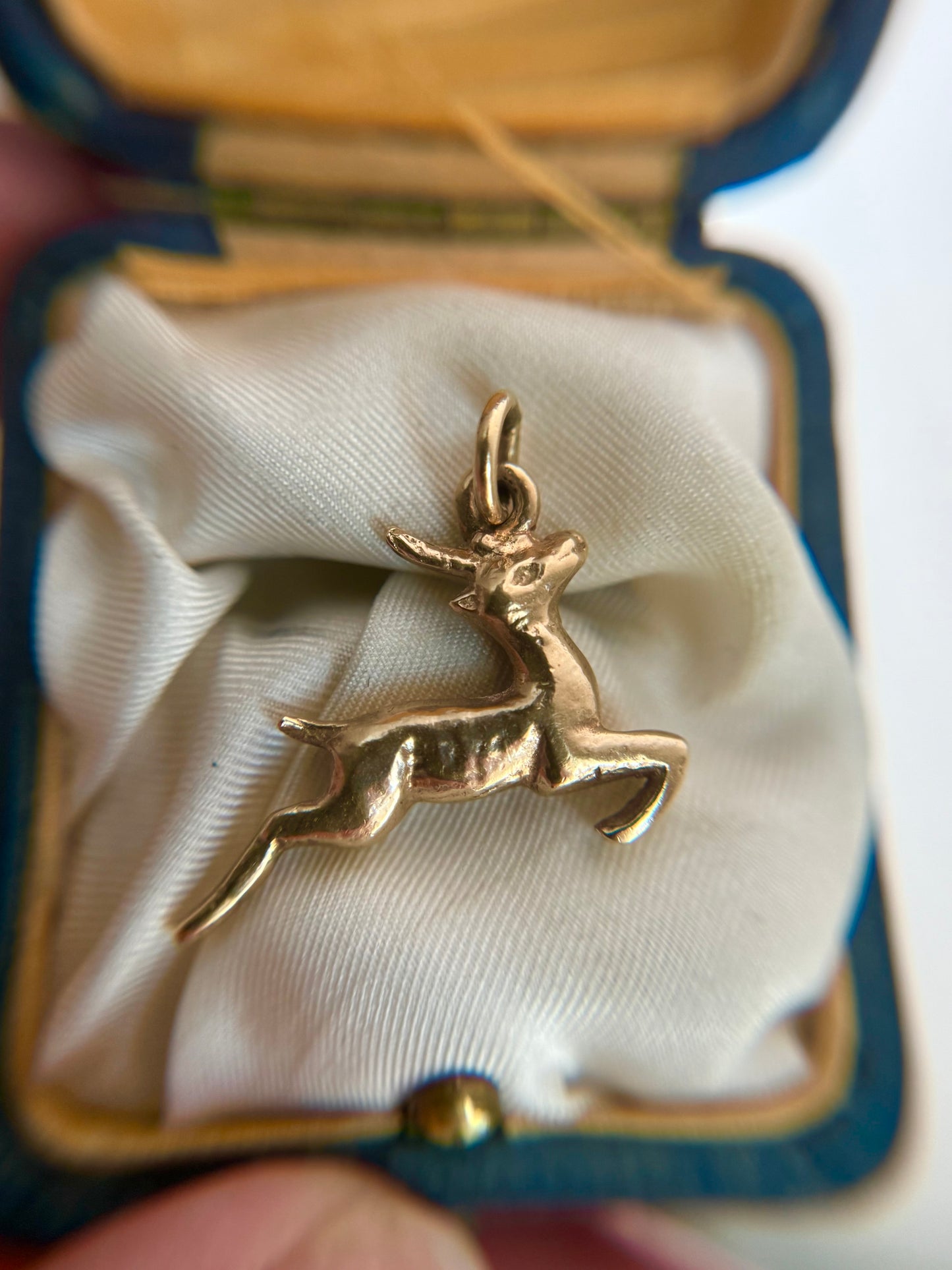 Vintage 10k Solid Deer Charm
