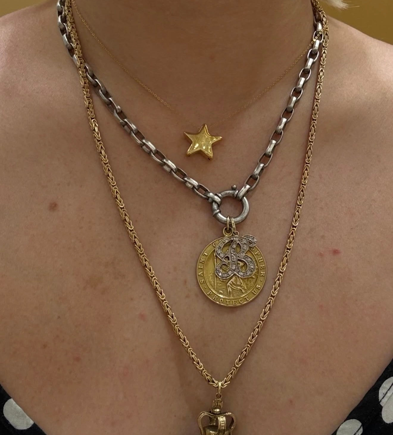 14k Star Necklace 2.5g - Adjustable Length